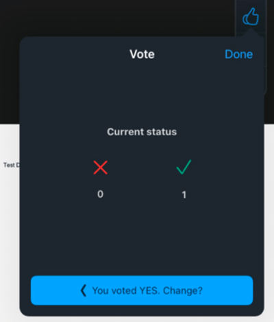 current status vote