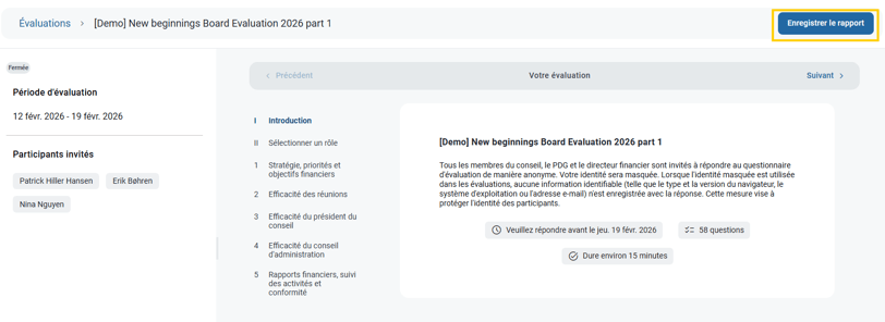 Créer un rapport