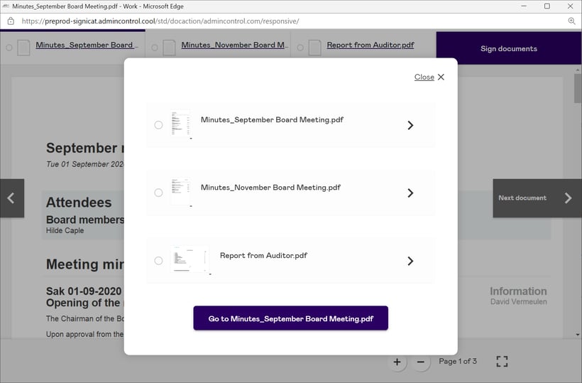 Read and sign documents on web