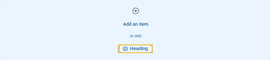 add new heading