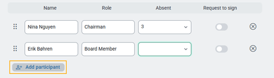 add participant
