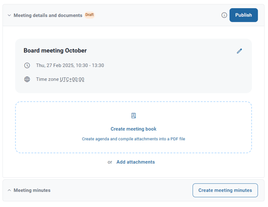 Publish meeting