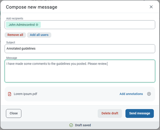 compose new message