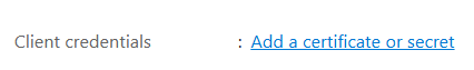 Add a certification or a secret