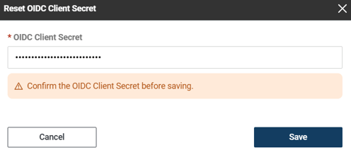 Reset OIDC Client Secret