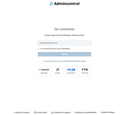 Page de connexion