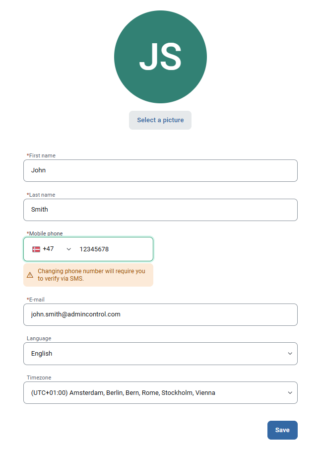 Edit your profile