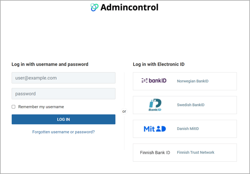 Login with your credentials