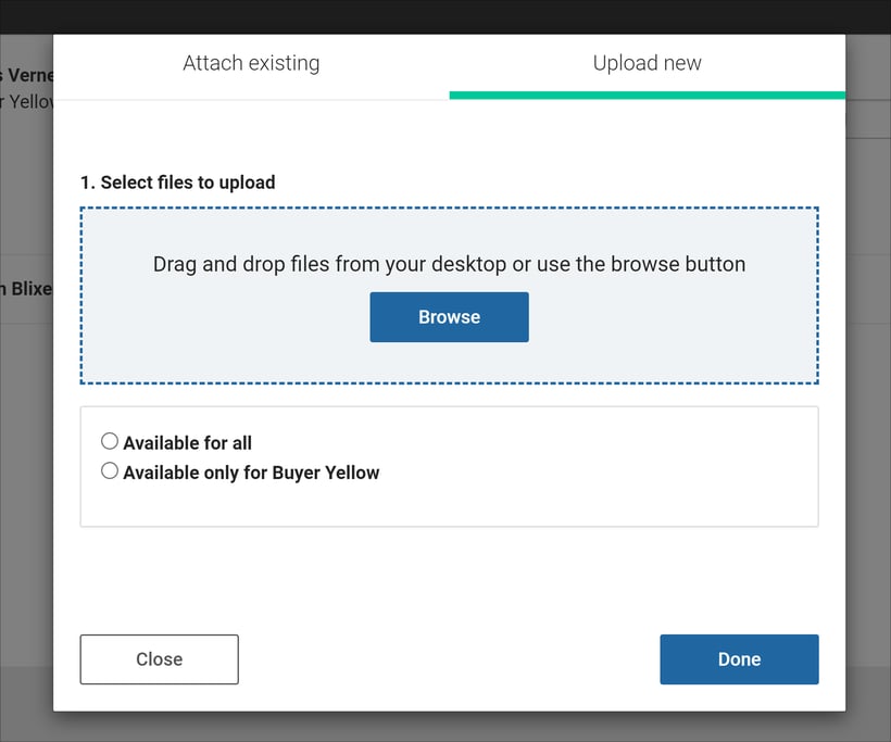 Add attachements