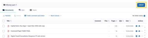 upload button