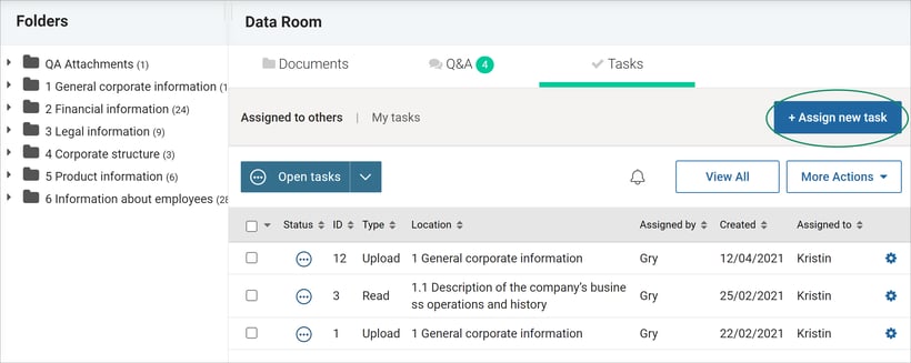 Assign new tasks