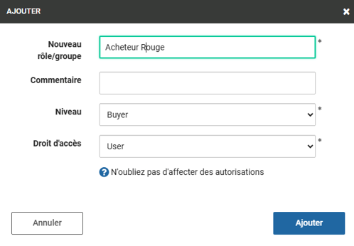 Configurez le rôle