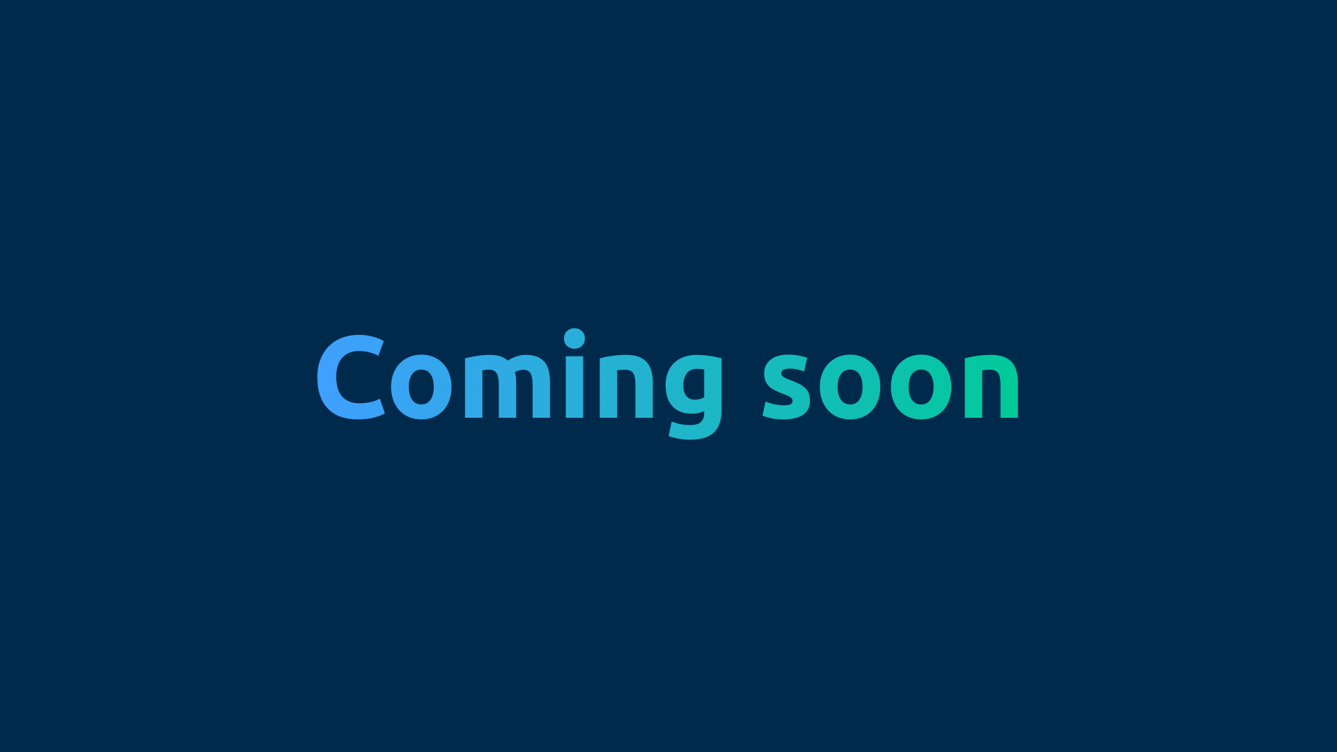 Coming soon