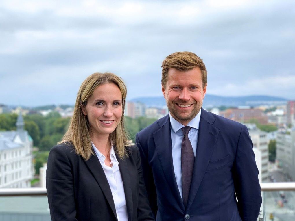 Portrettbilde av Kristin Nordland Brattli og Ole Henrik Wille fra Wikborg Rein