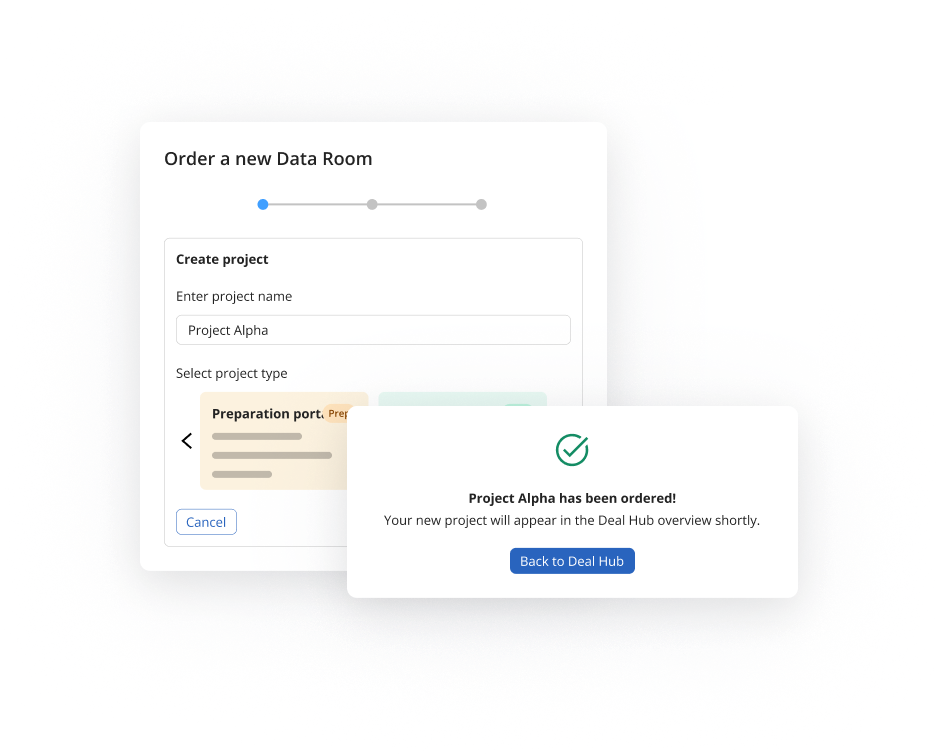 order data room